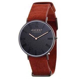 Career blank IP sort rustfri stål Quartz Unisex ur fra Axcent of Scandinavia, IX5680B-01